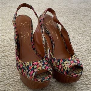 Flower high heels